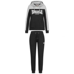 Bluza z kapturem dla kobiet Lonsdale Lurgan. Czarne bluzy damskie Lonsdale, l, bez wzorów, z dresówki, z kapturem. Za 310.00 zł.