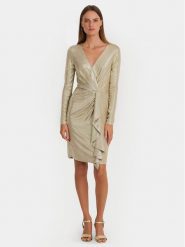 Lauren Ralph Lauren Sukienka koktajlowa 253919827005 Złoty Slim Fit. Żółte sukienki damskie Lauren Ralph Lauren, bez wzorów, z syntetyku, wizytowe, bez ramiączek. Za 2,469.00 zł.