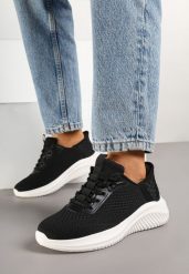 Czarno-Białe Buty Sportowe Sneakersy Siateczkowe na Piankowej Podeszwie Liltebis. Czarne obuwie sportowe casual damskie Born2be, z jeansu. Za 84.99 zł.
