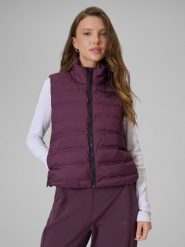 4F Bezrękawnik z wypełnieniem syntetycznym damski - fioletowy XXL. Fioletowe kamizelki damskie 4F, xxl, bez wzorów, z materiału, bez kaptura. Za 199.99 zł.