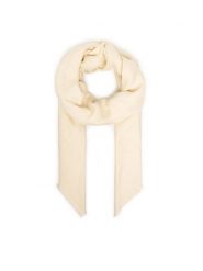Elisabetta Franchi Szal SC-14F-61E2-193 Kremowy. Białe szaliki damskie Elisabetta Franchi, bez wzorów, z wiskozy. Za 559.99 zł.