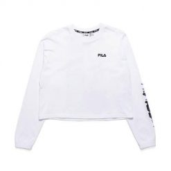 Bluza sportowa damska Fila Wmn Calandra Cropped LS Shirt. Białe bluzy damskie Fila, m, bez wzorów, bez kaptura. W wyprzedaży za 139.00 zł.