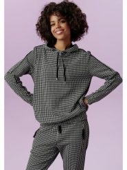 Aniston Bluza w kolorze czarno-białym rozmiar: 40. Białe bluzy damskie Aniston, bez wzorów, z kapturem. Za 95.99 zł.