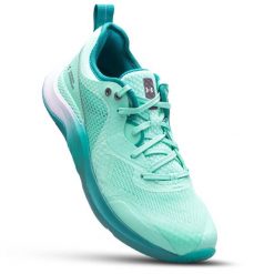 Buty treningowe damskie UNDER ARMOUR HOVR Omnia. Zielone obuwie sportowe damskie Under Armour, bez zapięcia, na fitness i siłownię. Za 379.99 zł.