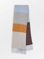 Becksöndergaard Szal w kolorze błękitno-brązowym - 200 x 35 cm rozmiar: onesize. Brązowe szaliki damskie Becksöndergaard, bez wzorów, z materiału. Za 295.99 zł.