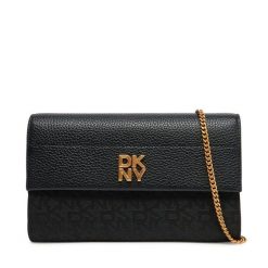 Torebka DKNY. Czarne torebki wieczorowe damskie DKNY, bez wzorów, bez dodatków. Za 389.99 zł.