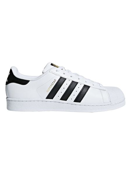 Adidas Skórzane sneakersy "Superstar" w kolorze biało-czarnym rozmiar: 47 1/3. Białe obuwie sportowe damskie Adidas, bez zapięcia. Za 227.31 zł.