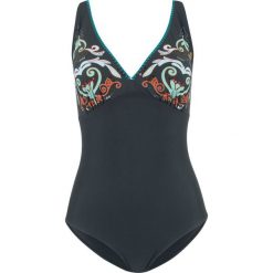 Kostium kąpielowy shape bonprix czarny. Czarne stroje jednoczęściowe bonprix, z nadrukiem, z materiału. Za 79.99 zł.