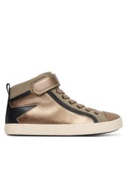 Geox Sneakersy J Kalispera J944GM 0NFGN C0533 D Brązowy. Brązowe buty sportowe dziewczęce Geox, z materiału, bez zapięcia. Za 229.99 zł.