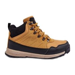 Damskie Ocieplane Buty Trekkingowe Camel Big Star MM274479 brązowe. Brązowe obuwie trekkingowe damskie ze skóry, bez zapięcia. Za 408.24 zł.