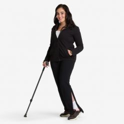 Legginsy damskie rozpinane Decathlon. Czarne legginsy damskie Decathlon, xl, bez wzorów, z bawełny. Za 149.99 zł.