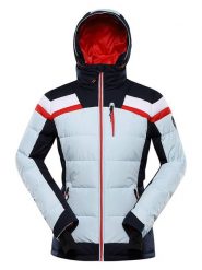Alpine Pro Kurtka narciarska "Ferera" w kolorze błękitnym ze wzorem rozmiar: M. Niebieskie kurtki sportowe damskie Alpine Pro, m, bez wzorów, z puchu, bez kaptura. Za 592.99 zł.