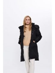 CANADA weather gear Płaszcz zimowy w kolorze czarnym rozmiar: S. Czarne płaszcze damskie CANADA weather gear, na zimę, s, bez wzorów, z puchu, bez kaptura. Za 250.35 zł.