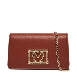 Torebka LOVE MOSCHINO. Brązowe torebki wieczorowe damskie Love Moschino, bez wzorów, bez dodatków. Za 449.99 zł.