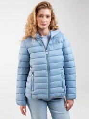 BIG STAR Kurtka pikowana w kolorze błękitnym rozmiar: L. Niebieskie kurtki damskie Big Star, l, bez wzorów, bez kaptura. Za 179.99 zł.