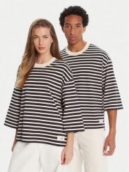 AMI Paris T-Shirt UTS056.JE0121 Granatowy Relaxed Fit. Niebieskie t-shirty damskie AMI PARIS, s, bez wzorów, z bawełny, bez kołnierzyka. Za 679.99 zł.