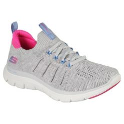 Buty do biegania Damskie Skechers. Szare obuwie sportowe damskie Skechers, bez zapięcia, do biegania. Za 265.99 zł.