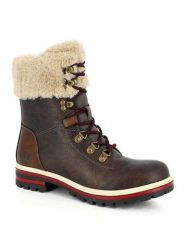 Kimberfeel Botki zimowe "Thea" w kolorze ciemnobrązowym rozmiar: 41. Brązowe botki damskie Kimberfeel, na zimę, z materiału, bez obcasa, bez zapięcia. Za 347.99 zł.