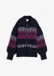 Krótki kardigan z norweskim wzorem. Białe kardigany damskie bonprix, bez wzorów. Za 159.99 zł.