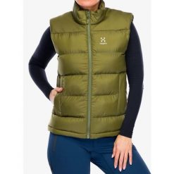 Kamizelka damska Haglofs Puffy Mimic Vest. Zielone kamizelki damskie Haglöfs, bez wzorów, bez kaptura. Za 491.99 zł.