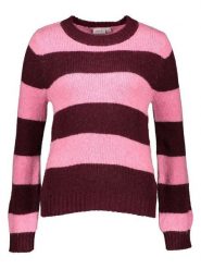 Vila Sweter "Polana" w kolorze różowo-bordowym rozmiar: XL. Czerwone swetry klasyczne damskie Vila, xl, bez kołnierzyka. Za 83.22 zł.