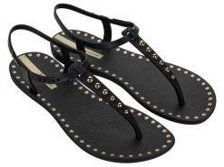 Sandały damskie Ipanema Classic Dots. Czarne sandały damskie Ipanema, bez wzorów, z materiału, bez obcasa, bez zapięcia. Za 58.99 zł.