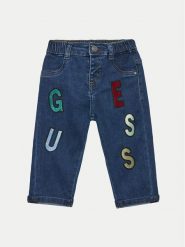 Guess Jeansy N4YA03 D4CA0 Granatowy Regular Fit. Niebieskie jeansy chłopięce Guess, z bawełny. Za 129.99 zł.