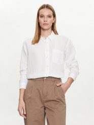 Gap Koszula 885282-01 Biały Relaxed Fit. Białe koszule damskie GAP, xxs, bez wzorów, z bawełny, bez kołnierzyka, bez ramiączek. Za 129.99 zł.