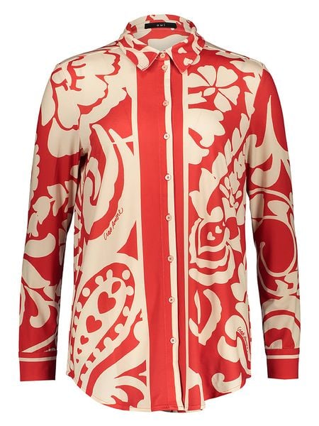 Oui Bluzka w kolorze czerwono-kremowym rozmiar: 38. Brązowe bluzki damskie Oui, bez wzorów, bez kołnierzyka, bez ramiączek. Za 176.08 zł.