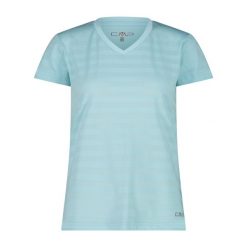 Koszulka damska turystyczna CMP 31T7666. Niebieskie koszulki damskie CMP, l, bez wzorów, bez kołnierzyka, bez ramiączek. Za 176.50 zł.