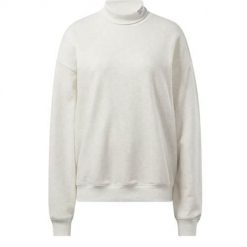 Bluza sportowa damska Reebok IC8097. Białe bluzy damskie Reebok, m, bez wzorów, z bawełny, bez kaptura. Za 159.99 zł.