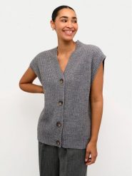 Kaffe Kardigan Nellia 10508966 Szary Regular Fit. Szare kardigany damskie Kaffe, l, bez wzorów, z syntetyku. Za 199.99 zł.