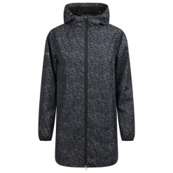 Trespass Parched - Damska kurtka przeciwdeszczowa z czarnym nadrukiem. Czarne kurtki damskie Trespass, bez wzorów, bez kaptura. Za 414.99 zł.