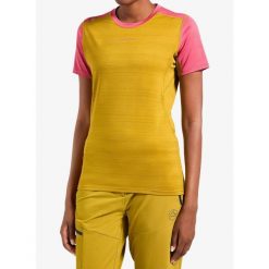 Koszulka szybkoschnąca damska La Sportiva Sunfire T-Shirt. Żółte koszulki sportowe damskie La Sportiva, bez wzorów, bez ramiączek. Za 182.99 zł.