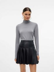 Vero Moda Koszulka w kolorze szarym rozmiar: L. Szare bluzki damskie Vero Moda, l, bez wzorów, bez kołnierzyka, bez ramiączek. Za 63.95 zł.