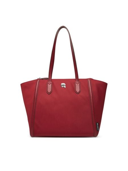 KARL LAGERFELD Torebka A3W30117 Czerwony. Czerwone shopper bag KARL LAGERFELD, bez wzorów, ze skóry, bez dodatków. Za 489.99 zł.