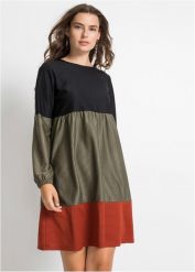 Sukienka mini. Czarne sukienki damskie bonprix, bez wzorów, bez ramiączek. Za 79.99 zł.