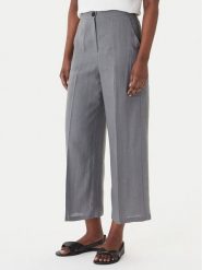 Marella Spodnie materiałowe Clava 2615131182 Szary Regular Fit. Szare spodnie materiałowe damskie Marella, bez wzorów, ze lnu. Za 539.99 zł.