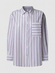 Pepe Jeans Koszula "Cherry" w kolorze biało-jasnoróżowo-czarnym rozmiar: XL. Białe koszule damskie Pepe Jeans, xl, bez wzorów, z bawełny, bez kołnierzyka, bez ramiączek. Za 223.99 zł.