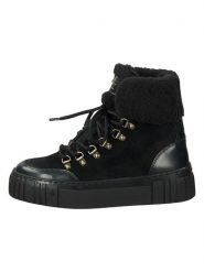 GANT Footwear Skórzane botki zimowe "Snowmont" w kolorze czarnym rozmiar: 37. Czarne botki damskie GANT Footwear, na zimę, z wełny, bez obcasa, na platformie, bez zapięcia. Za 305.29 zł.
