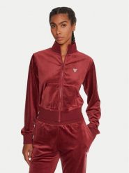 Guess Bluza V3BQ22 K0232 Bordowy Regular Fit. Czerwone bluzy damskie Guess, xs, z aplikacjami, z syntetyku, bez kaptura. Za 279.99 zł.