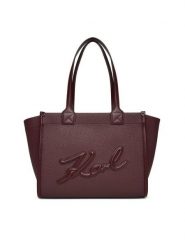 KARL LAGERFELD Torebka A4W30258 Bordowy. Czerwone shopper bag KARL LAGERFELD, bez wzorów, ze skóry, bez dodatków. Za 799.99 zł.