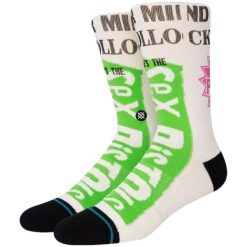 Skarpety Stance Bollocks białe L unisex. Białe skarpetki damskie Stance, bez wzorów, z bawełny. Za 82.10 zł.