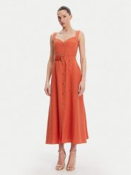 Liu Jo Sukienka letnia WA5312 T4818 Pomarańczowy Regular Fit. Brązowe sukienki damskie Liu Jo, bez wzorów, z syntetyku, bez ramiączek. Za 1,069.00 zł.