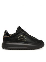 KARL LAGERFELD Sneakersy KL67537 Czarny. Czarne obuwie sportowe damskie KARL LAGERFELD, ze skóry, bez zapięcia. Za 569.99 zł.