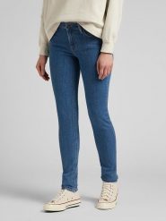 Lee Dżinsy "Scarlett" - Skinny fit - w kolorze niebieskim rozmiar: W26/L33. Niebieskie jeansy damskie Lee, z podwyższonym stanem. Za 208.45 zł.