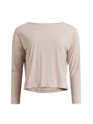 Rethinkit Koszulka funkcyjna "Vigga" w kolorze beżowym rozmiar: L. Brązowe koszulki damskie Rethinkit, l, bez wzorów, z materiału, bez kołnierzyka, bez ramiączek. Za 118.28 zł.