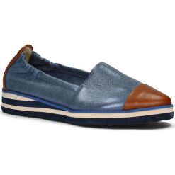 Granatowo-brązowe espadryle na gumowej podeszwie 77L. Espadryle damskie Neścior. W wyprzedaży za 169.00 zł.