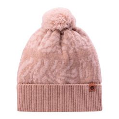 Czapka Damska Coldie. Brązowe czapki damskie Hi-tec, z aplikacjami, z materiału. Za 75.99 zł.
