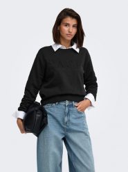 JDY Bluza w kolorze czarnym rozmiar: XXL. Czarne bluzy damskie JDY, xxl, bez wzorów, z bawełny, bez kaptura. Za 99.95 zł.